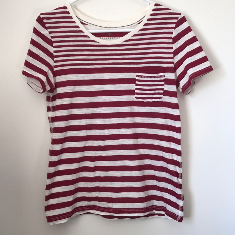Aeropostale red and white stripped T-shirt
